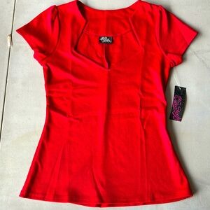 Rock Steady Red Sophia Top